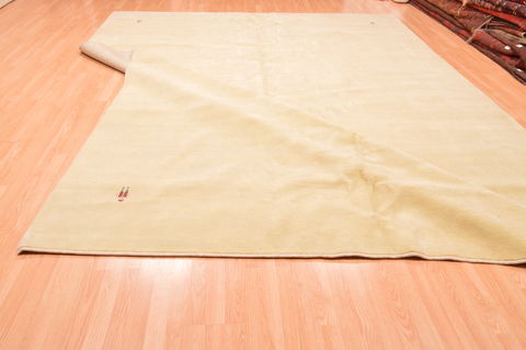 Gabbeh Green Hand Knotted 100 X 134 Area Rug 100-81702 Image 15