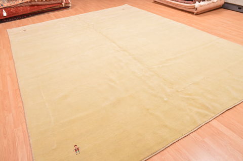 Gabbeh Green Hand Knotted 100 X 134 Area Rug 100-81702 Image 18