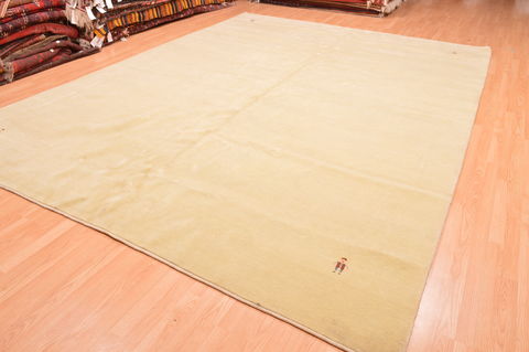 Gabbeh Green Hand Knotted 100 X 134 Area Rug 100-81702 Image 1