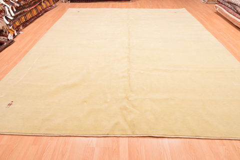 Gabbeh Green Hand Knotted 100 X 134 Area Rug 100-81702 Image 3
