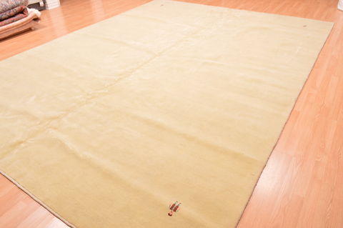 Gabbeh Green Hand Knotted 100 X 134 Area Rug 100-81702 Image 4