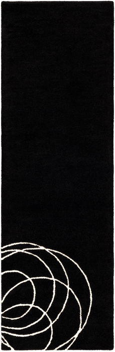 Surya Solid Bold Black Runner 26 X 80 Area Rug SLB6811-268 800-85966 Image 0