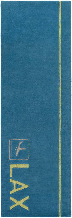 Surya Solid Bold Blue Runner 26 X 80 Area Rug SLB6812-268 800-85971 Image 0