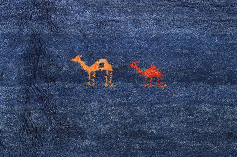 Gabbeh Blue Hand Knotted 910 X 123 Area Rug 100-87886 Image 18