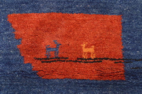 Gabbeh Blue Hand Knotted 910 X 123 Area Rug 100-87886 Image 19