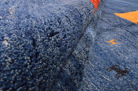 Gabbeh Blue Hand Knotted 910 X 123 Area Rug 100-87886 Image 6