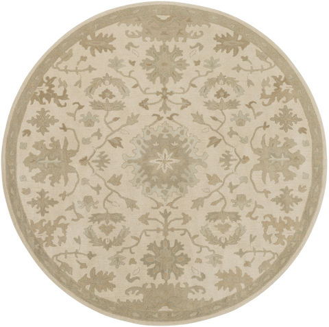 Surya Caesar White Round 4 ft and Smaller Wool Carpet ...