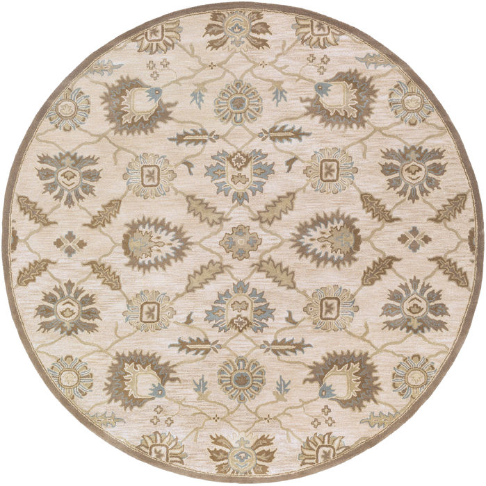 Surya Caesar White Round 99 X 99 Area Rug CAE1178-99RD 800-88695 Image 0