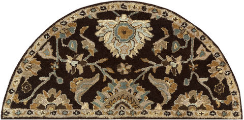 Surya Caesar Black Half Round 20 X 40 Area Rug CAE1183-24HM 800-88759 Image 0
