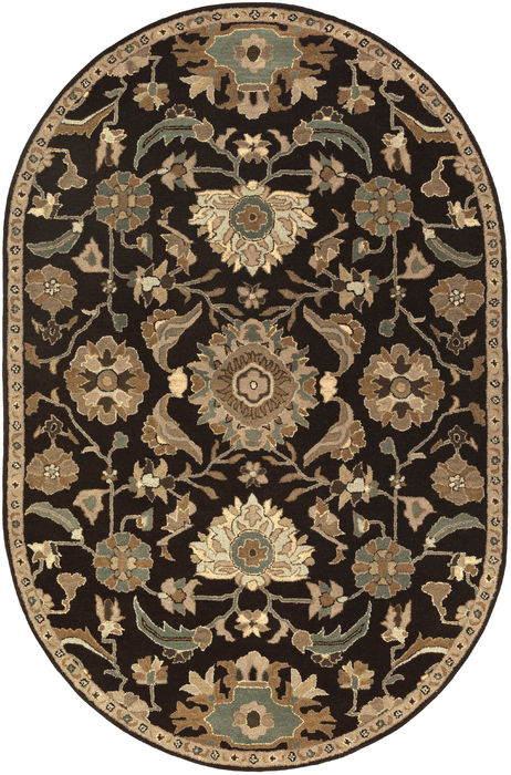 Surya Caesar Black Oval 60 X 90 Area Rug CAE1183-69OV 800-88764 Image 0