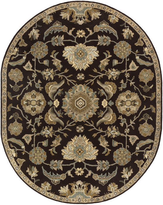 Surya Caesar Black Oval 80 X 100 Area Rug CAE1183-810OV 800-88768 Image 0