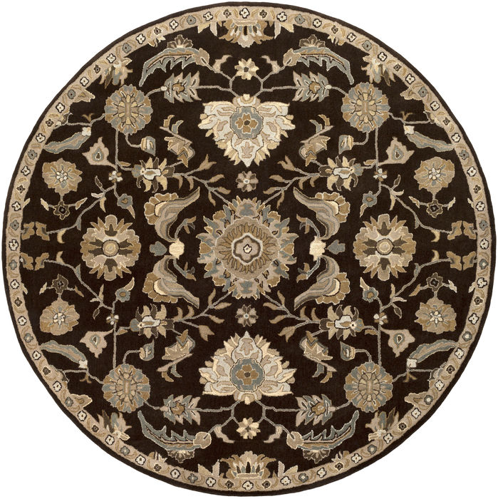 Surya Caesar Black Round 80 X 80 Area Rug CAE1183-8RD 800-88770 Image 0