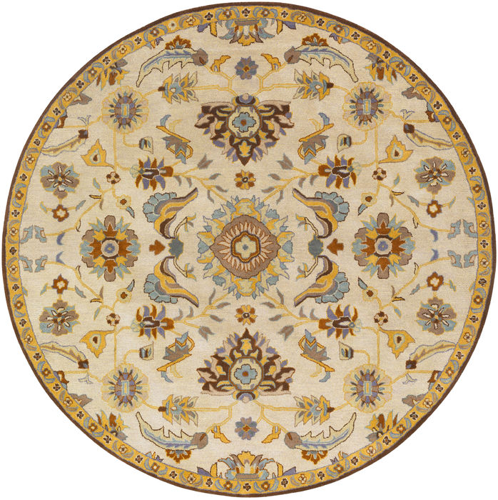 Surya Caesar White Round 99 X 99 Area Rug CAE1185-99RD 800-88803 Image 0