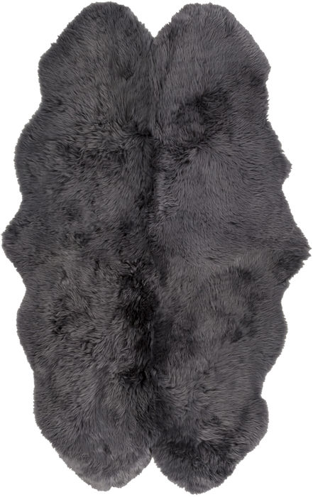 Surya Sheepskin Black 40 X 60 Area Rug SHS9602-46 800-89157 Image 0