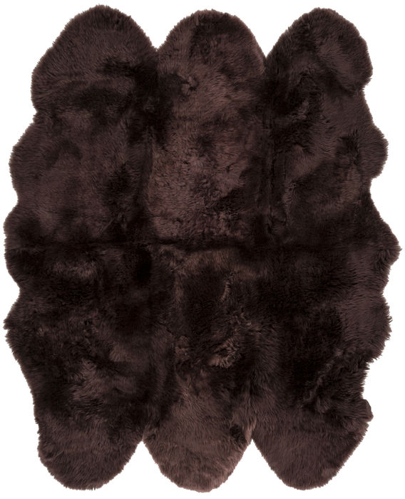 Surya Sheepskin Brown Square 60 X 60 Area Rug SHS9603-6SQ 800-89177 Image 0