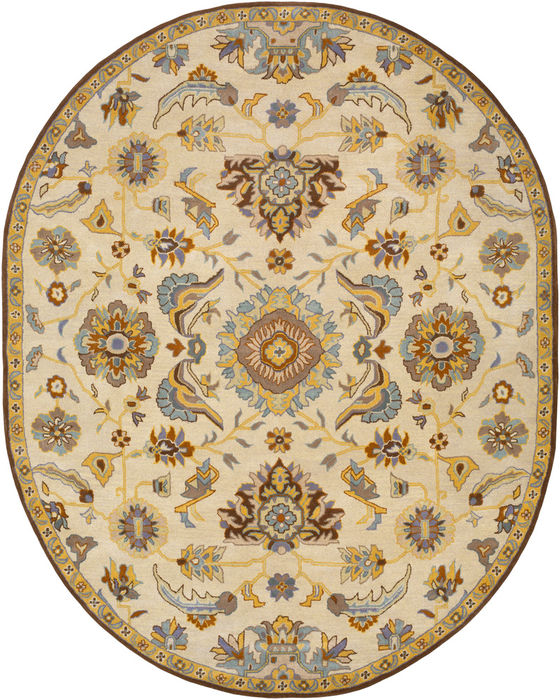 Surya Caesar White Oval 60 X 90 Area Rug CAE1185-69OV 800-89405 Image 0