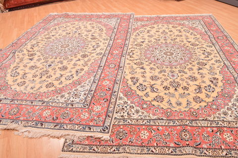 Nain Orange Hand Knotted 67 X 101 Area Rug 100-89763 Image 17
