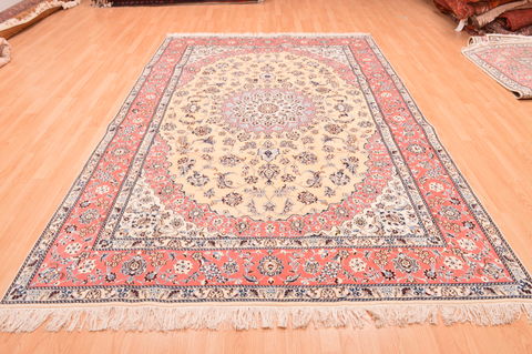 Nain Orange Hand Knotted 67 X 101 Area Rug 100-89763 Image 9