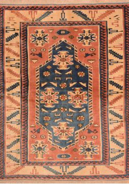 Russia Daghestan Red Rectangle 6x9 ft Wool Carpet 89764
