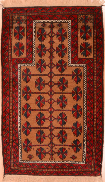 Baluch Beige Hand Knotted 211 X 46 Area Rug 100-89766 Image 0