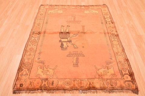 Gabbeh Beige Hand Knotted 310 X 411 Area Rug 100-89769 Image 4