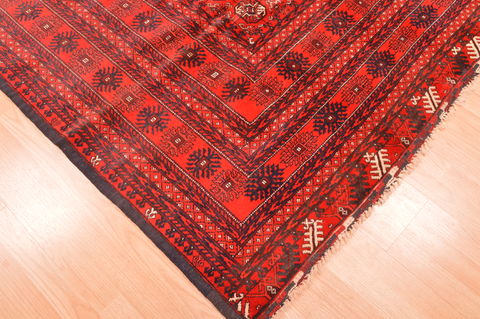Khan Mohammadi Red Hand Knotted 67 X 910 Area Rug 100-89772 Image 7