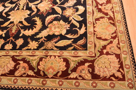 Jaipur Black Hand Knotted 89 X 116 Area Rug 100-89773 Image 11