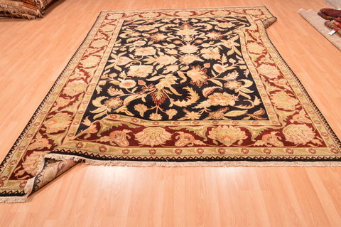 Jaipur Black Hand Knotted 89 X 116 Area Rug 100-89773 Image 15
