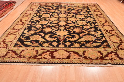 Jaipur Black Hand Knotted 89 X 116 Area Rug 100-89773 Image 1