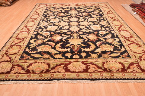 Jaipur Black Hand Knotted 89 X 116 Area Rug 100-89773 Image 4