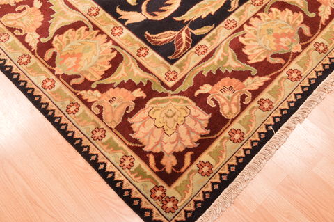 Jaipur Black Hand Knotted 89 X 116 Area Rug 100-89773 Image 6