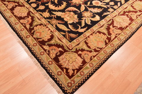 Jaipur Black Hand Knotted 89 X 116 Area Rug 100-89773 Image 8