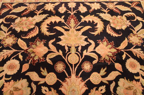Jaipur Black Hand Knotted 89 X 116 Area Rug 100-89773 Image 9