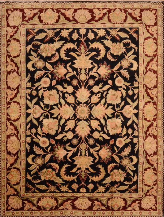Jaipur Black Hand Knotted 89 X 116 Area Rug 100-89773 Image 0