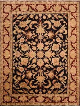 Jaipur Black Hand Knotted 8'9" X 11'6"  Area Rug 100-89773