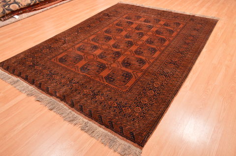 Khan Mohammadi Brown Hand Knotted 68 X 94 Area Rug 100-89774 Image 3