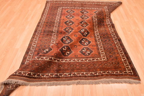 Baluch Brown Hand Knotted 56 X 75 Area Rug 100-89776 Image 13