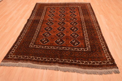 Baluch Brown Hand Knotted 56 X 75 Area Rug 100-89776 Image 1