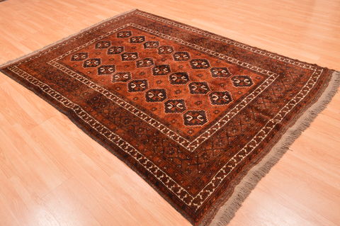 Baluch Brown Hand Knotted 56 X 75 Area Rug 100-89776 Image 3