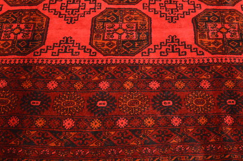 Khan Mohammadi Red Hand Knotted 87 X 108 Area Rug 100-89778 Image 10
