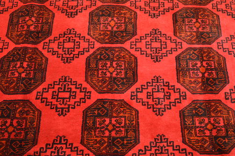 Khan Mohammadi Red Hand Knotted 87 X 108 Area Rug 100-89778 Image 11