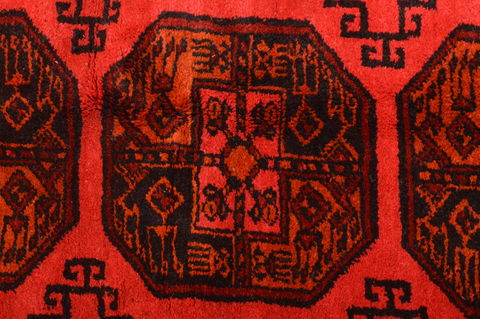 Khan Mohammadi Red Hand Knotted 87 X 108 Area Rug 100-89778 Image 14