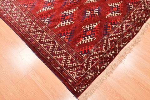 Khan Mohammadi Red Hand Knotted 72 X 92 Area Rug 100-89780 Image 10