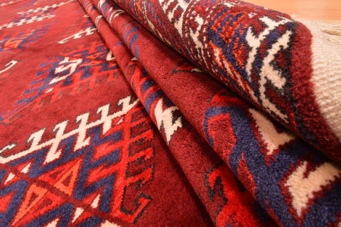 Khan Mohammadi Red Hand Knotted 72 X 92 Area Rug 100-89780 Image 14