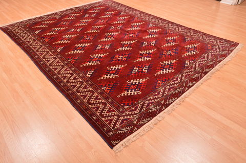 Khan Mohammadi Red Hand Knotted 72 X 92 Area Rug 100-89780 Image 18