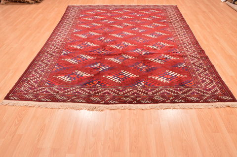 Khan Mohammadi Red Hand Knotted 72 X 92 Area Rug 100-89780 Image 3