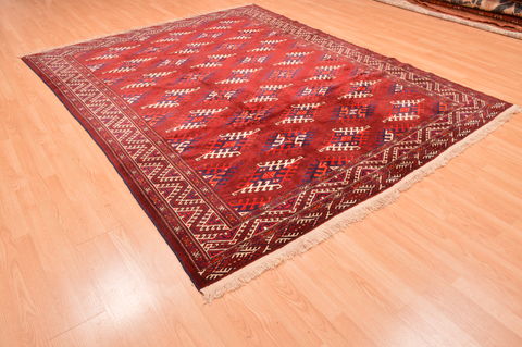 Khan Mohammadi Red Hand Knotted 72 X 92 Area Rug 100-89780 Image 4