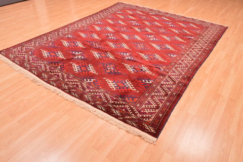 Khan Mohammadi Red Hand Knotted 72 X 92 Area Rug 100-89780 Image 5