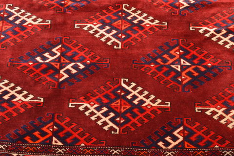 Khan Mohammadi Red Hand Knotted 72 X 92 Area Rug 100-89780 Image 8