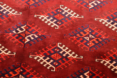Khan Mohammadi Red Hand Knotted 72 X 92 Area Rug 100-89780 Image 9